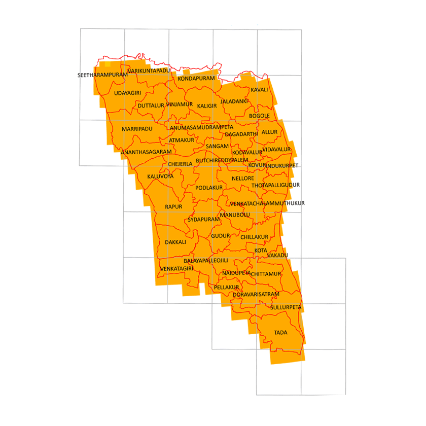 Storm surge inundation map for cyclone with wind speed
